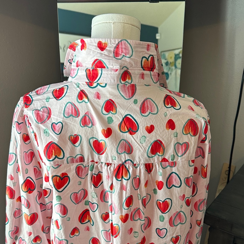 JODIFL Heart Patterned Button-Up Shirt - Picture 9 of 15